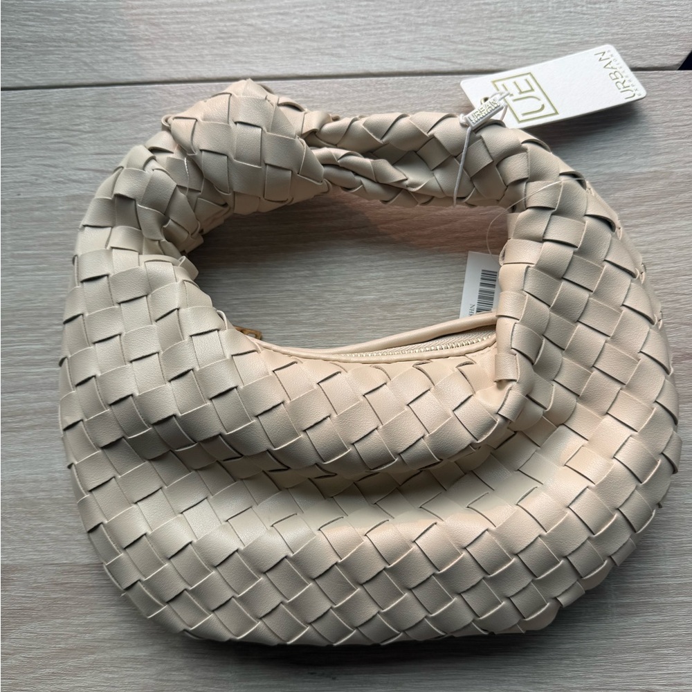 Urban Outfitters Cream Woven Hobo Shoulder Bag